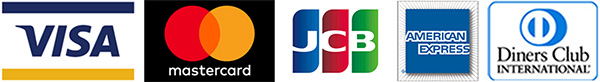 VISA, master card, JCB, American Express, Diners Club