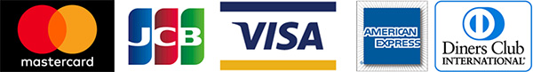 利用可能クレジットカード：master card, JCB, VISA, American Express, Diners Club