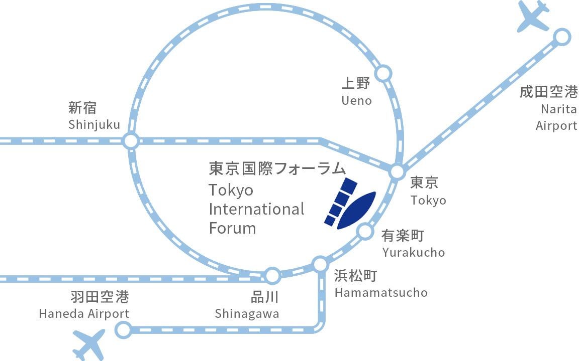 空港からのアクセス地図
