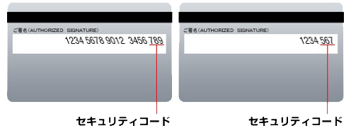 セキュリティコード